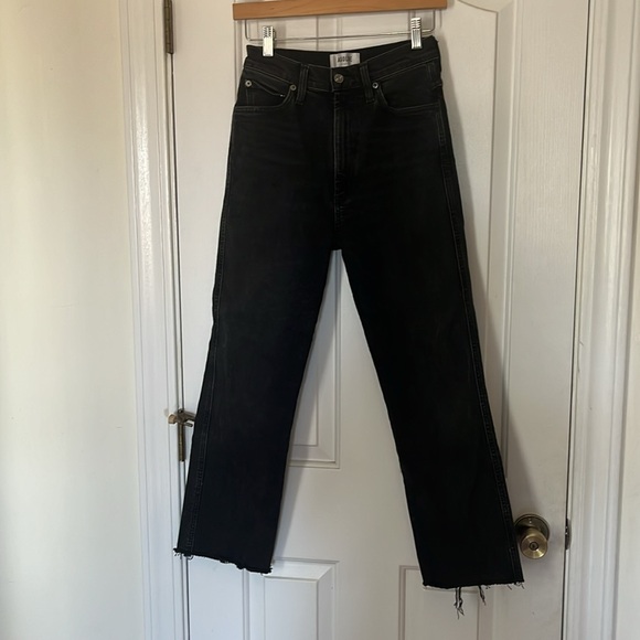 Agolde | Pinch Waist High Rise Washed Black Size 26/2 90s Straight Leg Y2K - Picture 6 of 14